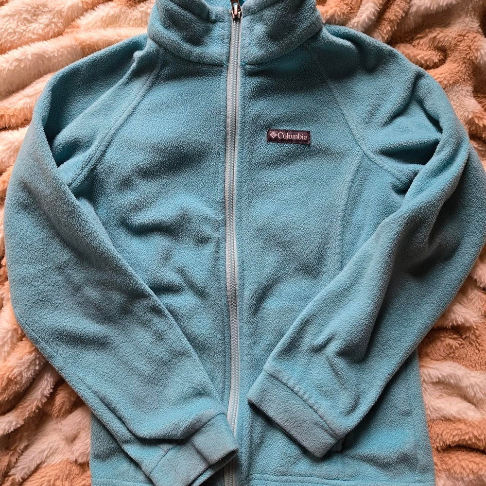 Blue Columbia fleece zip-up jacket, size medium #outdoor #fleecejacket